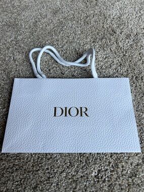Dior White Shopping Tote Gift Bag